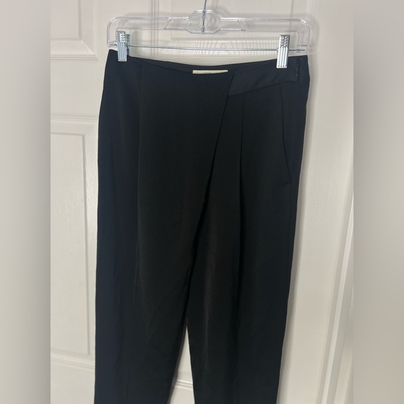 Oβ2nd Exclusively for SCOOP NYC Drape Front Wrap Black Trouser Pants Sz 2 - Picture 15 of 16